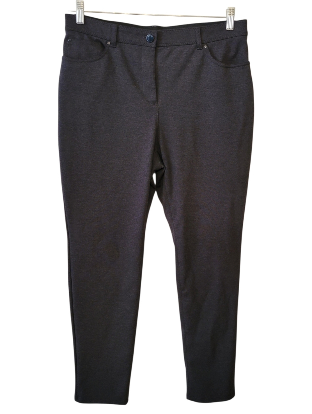 Chicos Gray‎ So Slimming High Rise Ponte Knit Pants Size 1.5 Short